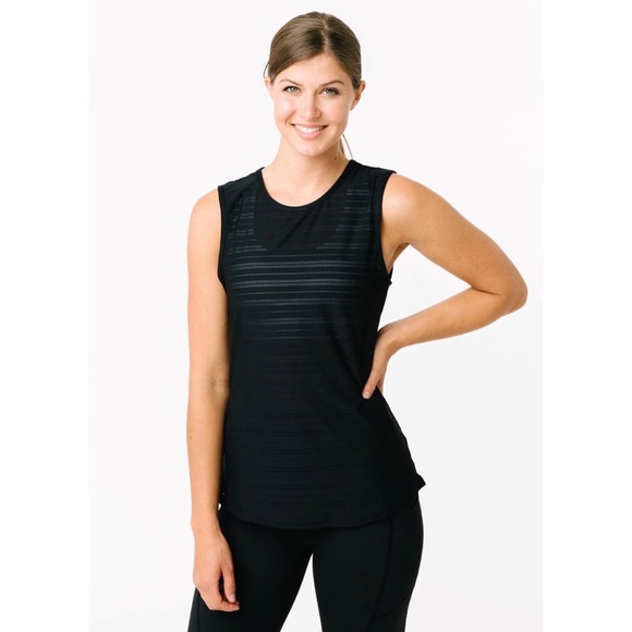 ZYIA Tops - SOLD 🚫Zyia Black Luxe Muscle Tank
